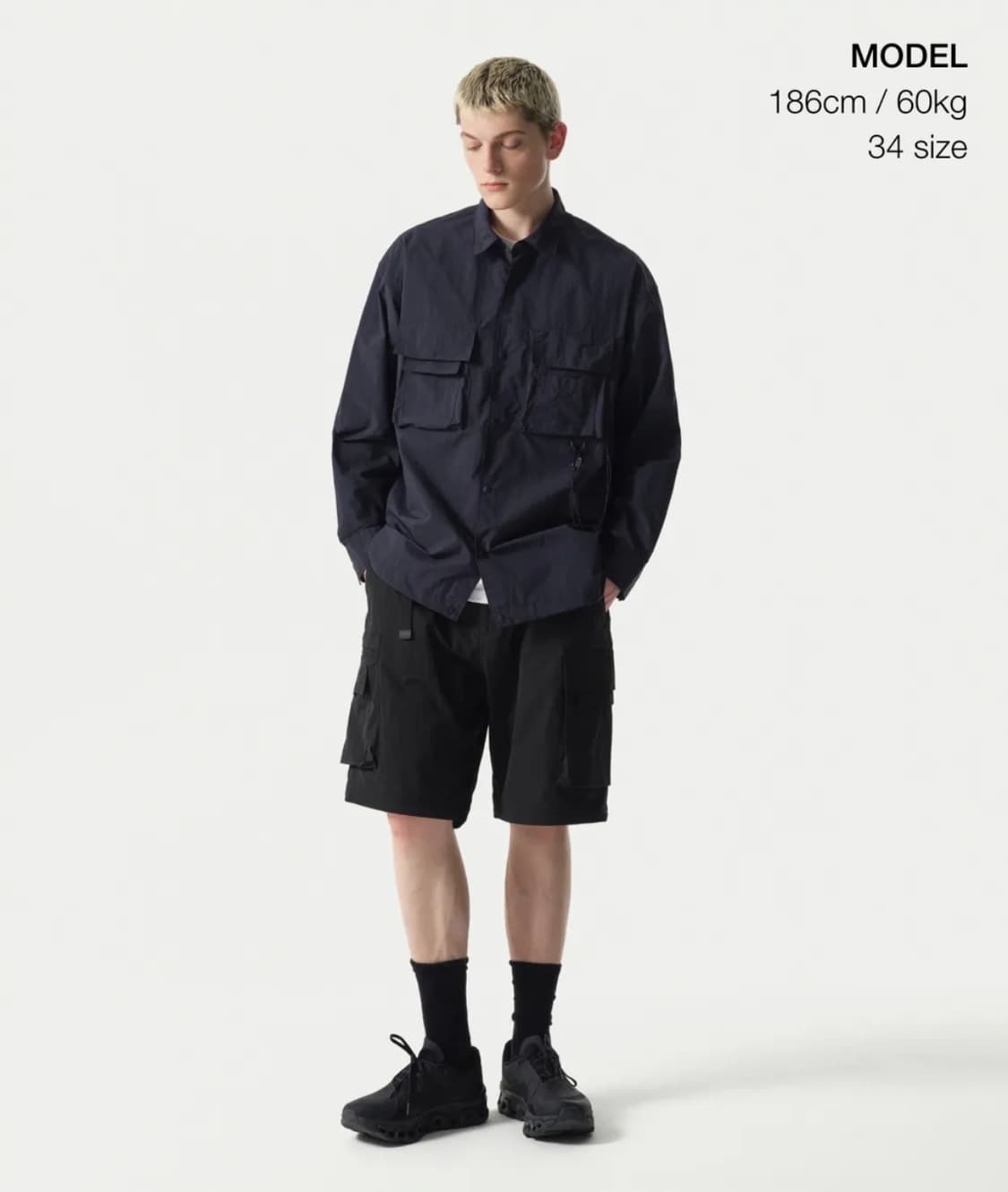 무신사스탠다드 시티레저 와이드 벨티드 디태처블 카고 팬츠 33사이즈 상품이미지2