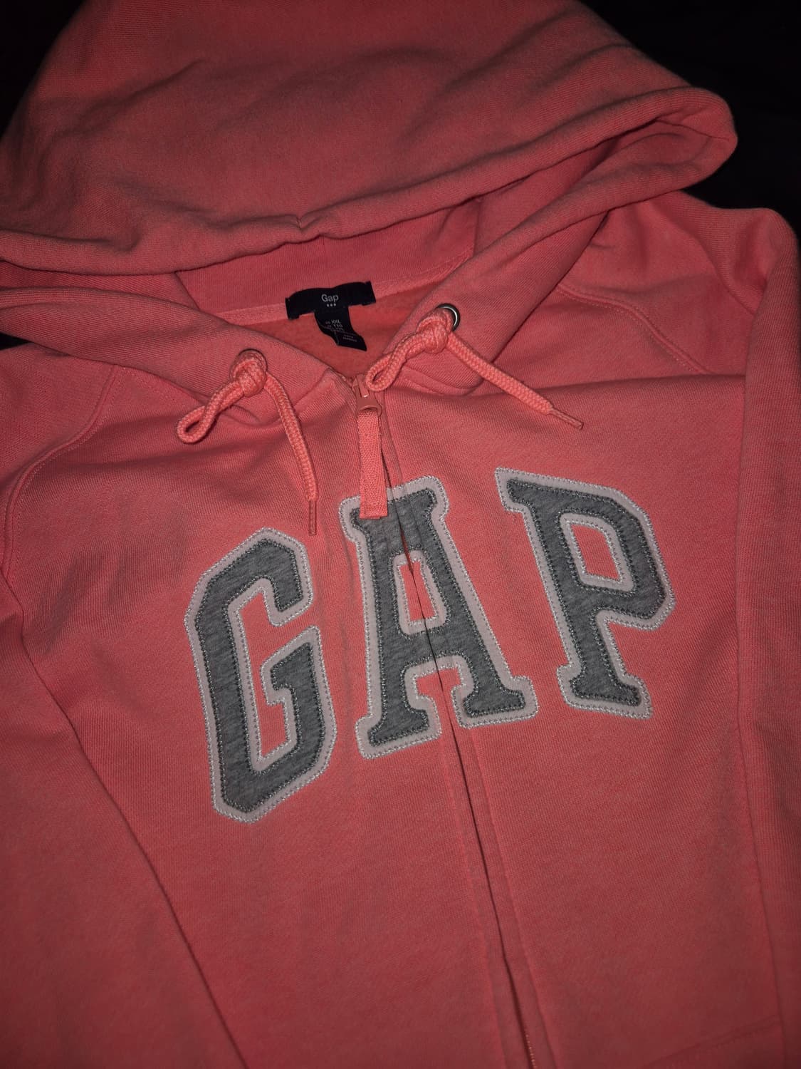 GAP 핑크빛 오렌지 후드집업 XXL 상품이미지3