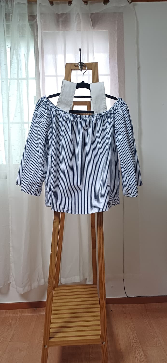 recto 렉토 오프숄더 면 블라우스 (택포) 상품이미지1