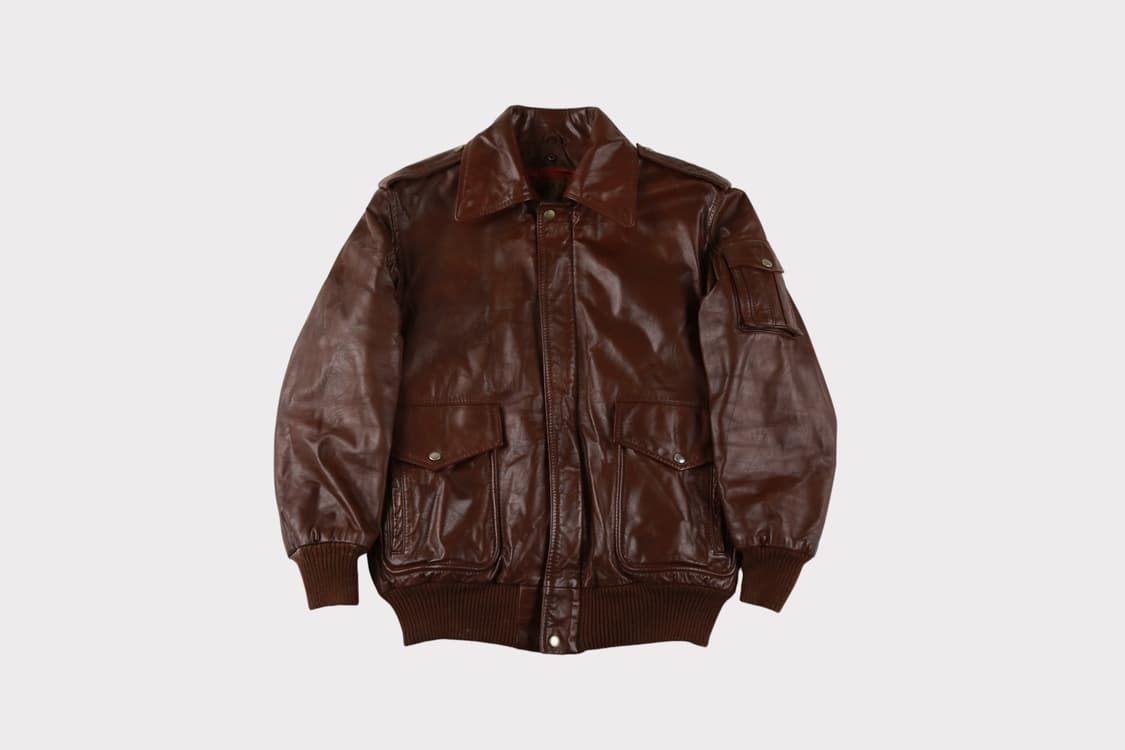 [L] 빈티지 소가죽 A-2 플라이트 자켓 상품이미지1