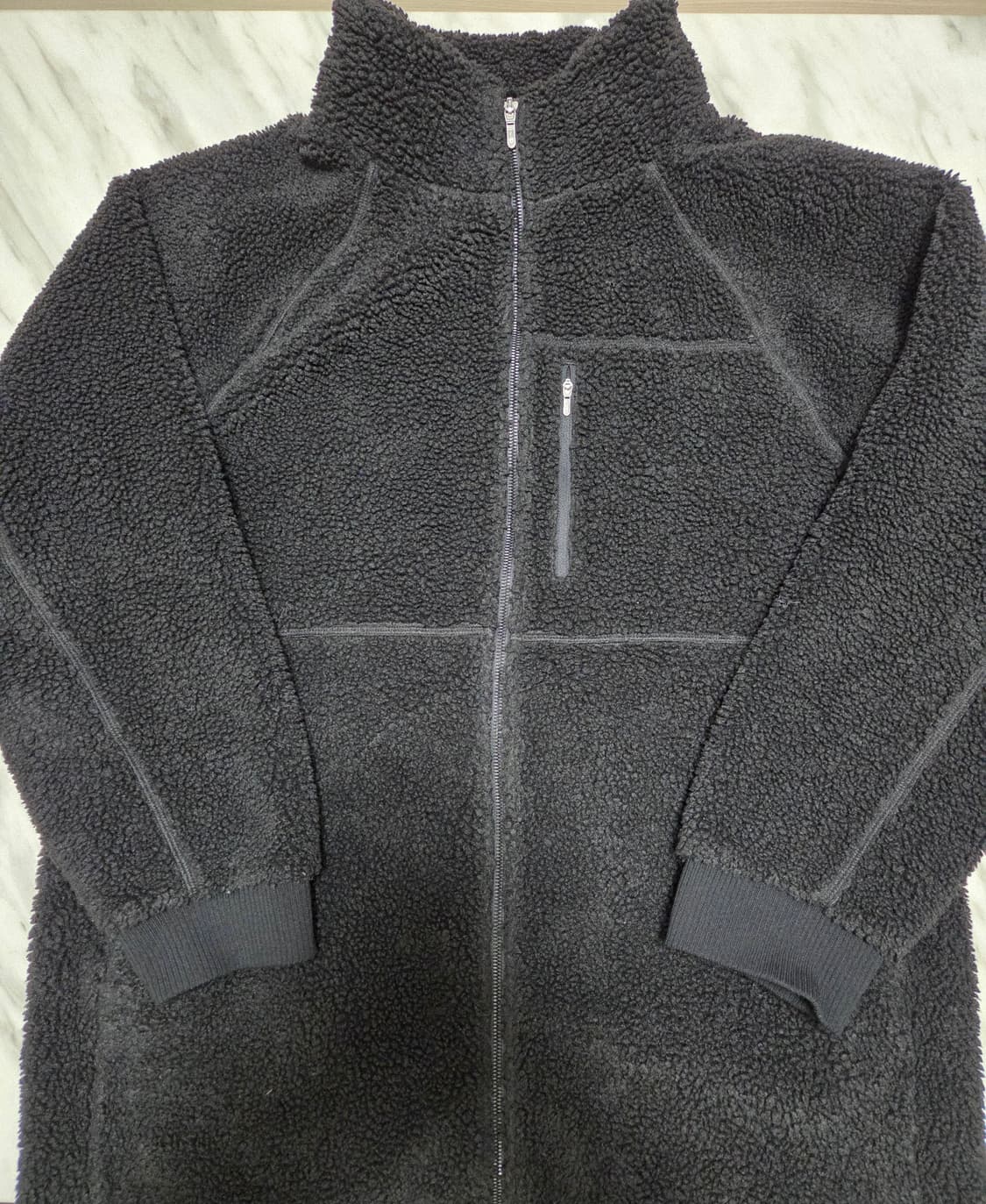 안다르 서스테이너블 쉐르파 롱 코트 상품이미지3