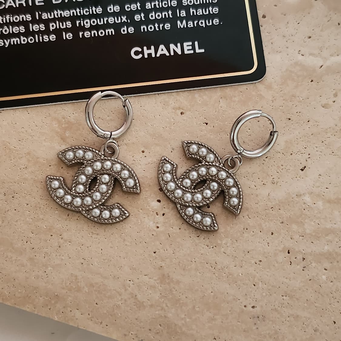 샤넬 정품 빈티지 업사이클링 귀걸이 상품이미지1