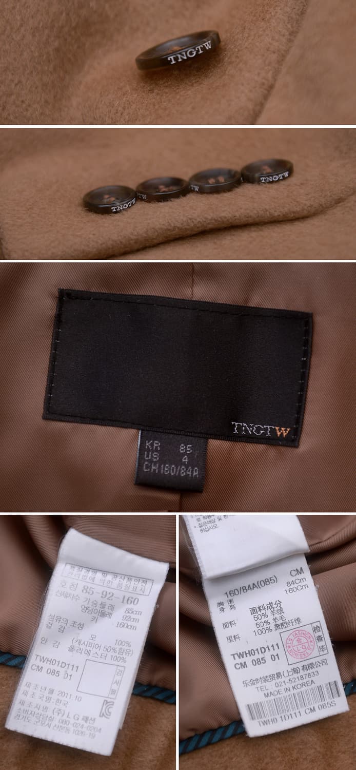 TNGT.W 캐시미어 클래식 더블 코트 (85 / 44-55) 상품이미지10