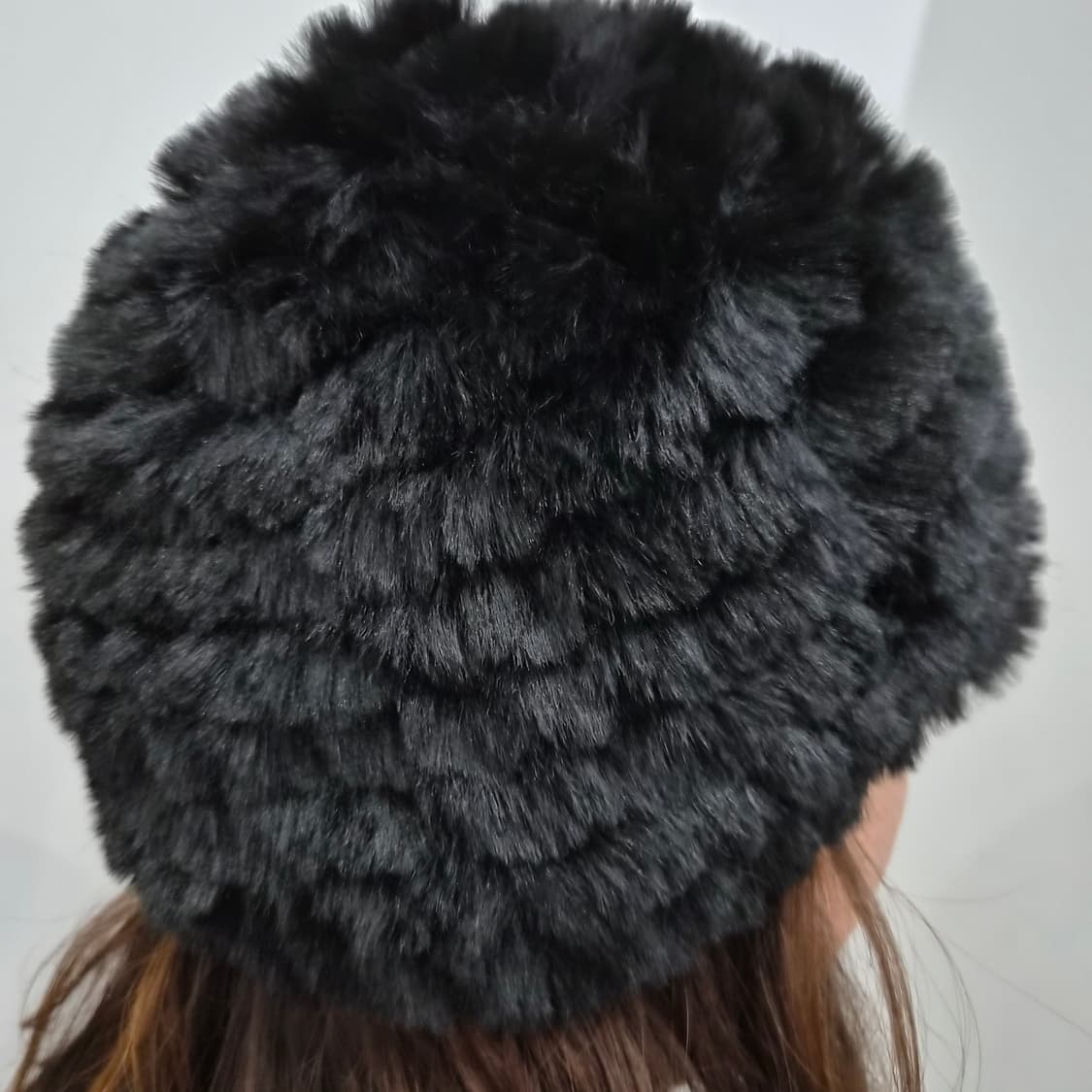 블랙 페이크 퍼 비니 모자 상품이미지2