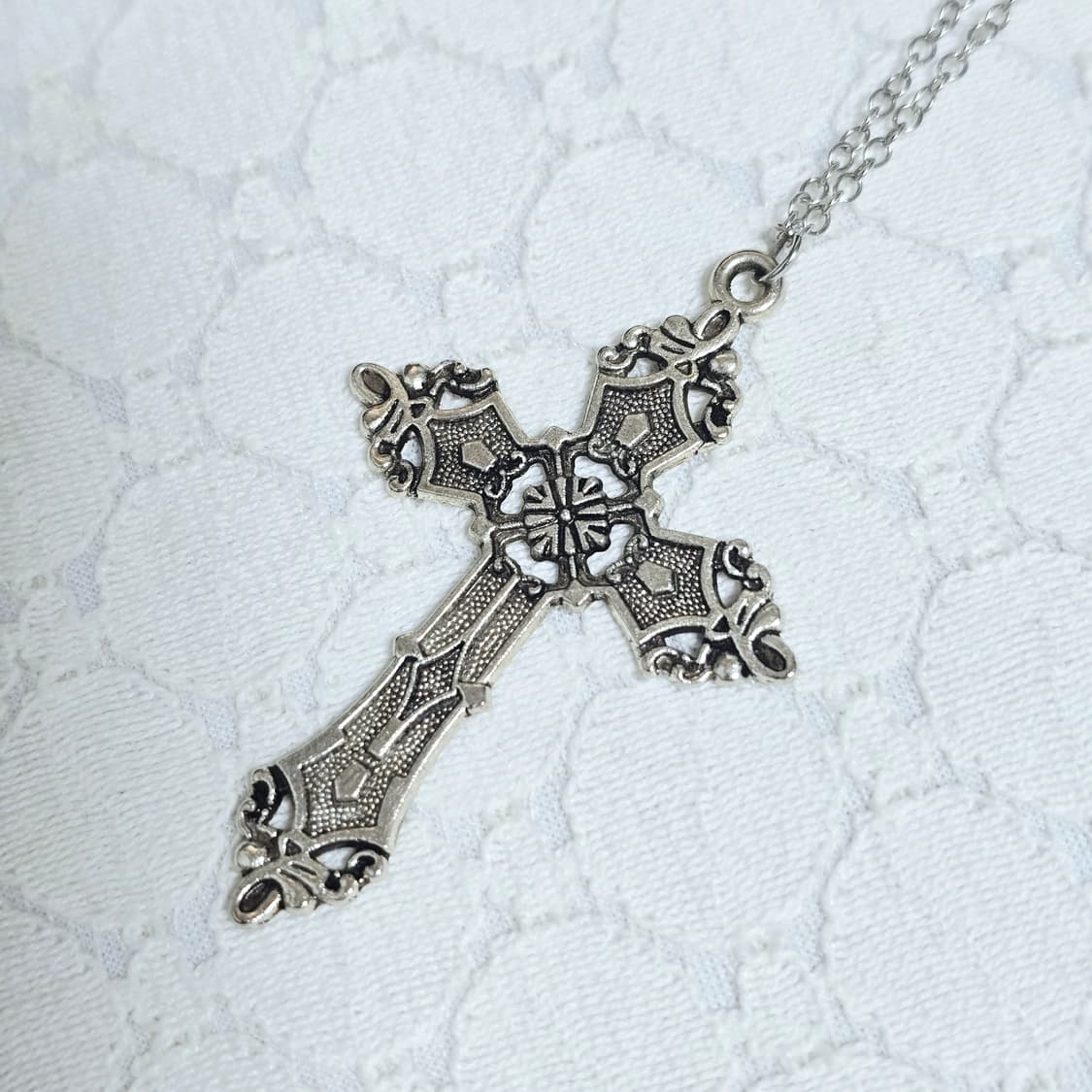 십자가 빈티지 목걸이 써지컬 남녀공용 상품이미지2