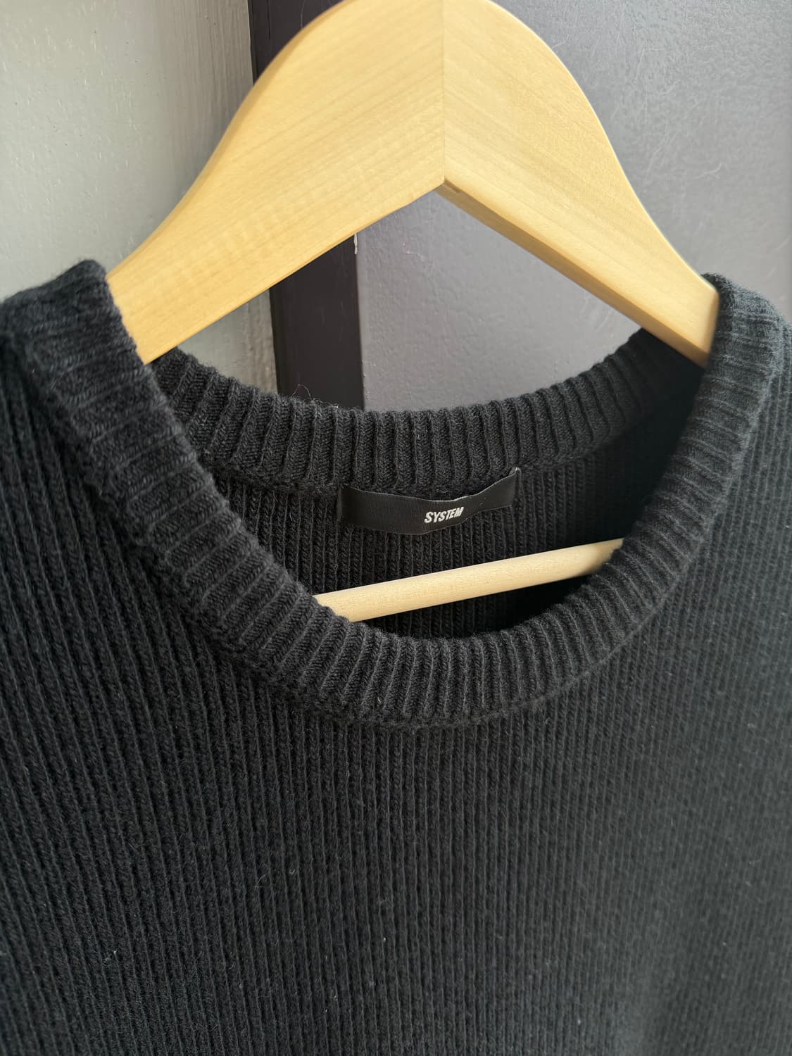 105/ 시스템옴므 밑단 절개 스웻 니트 베스트 상품이미지5