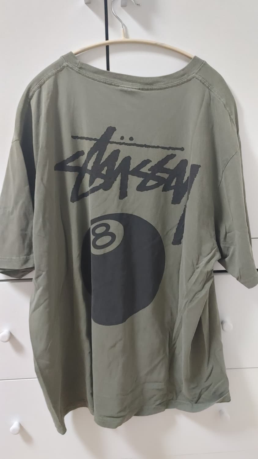스투시 8볼 피그먼트 다이드 티셔츠 올리브 XL 상품이미지2