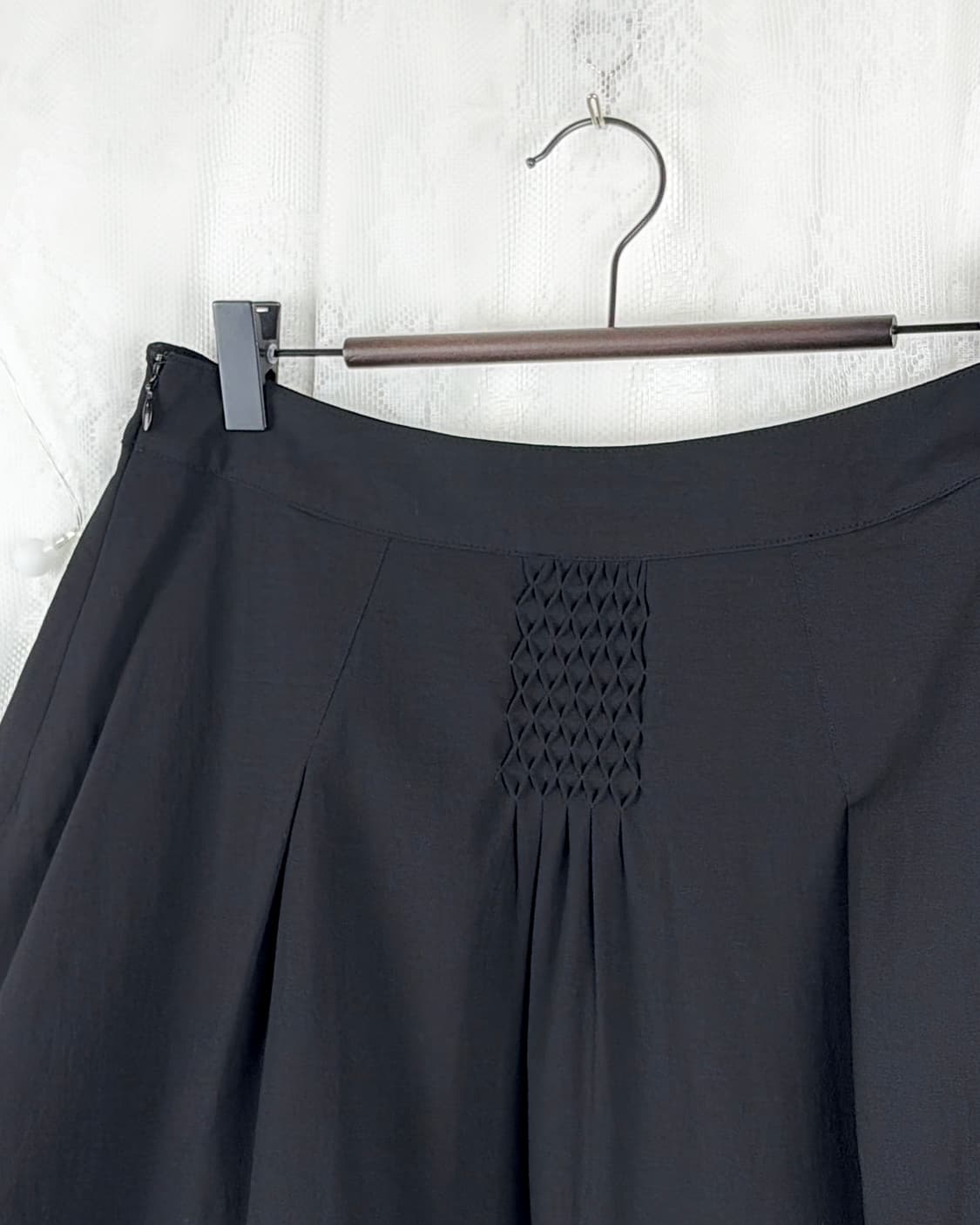 JPN black silk blend midi skirts 상품이미지6