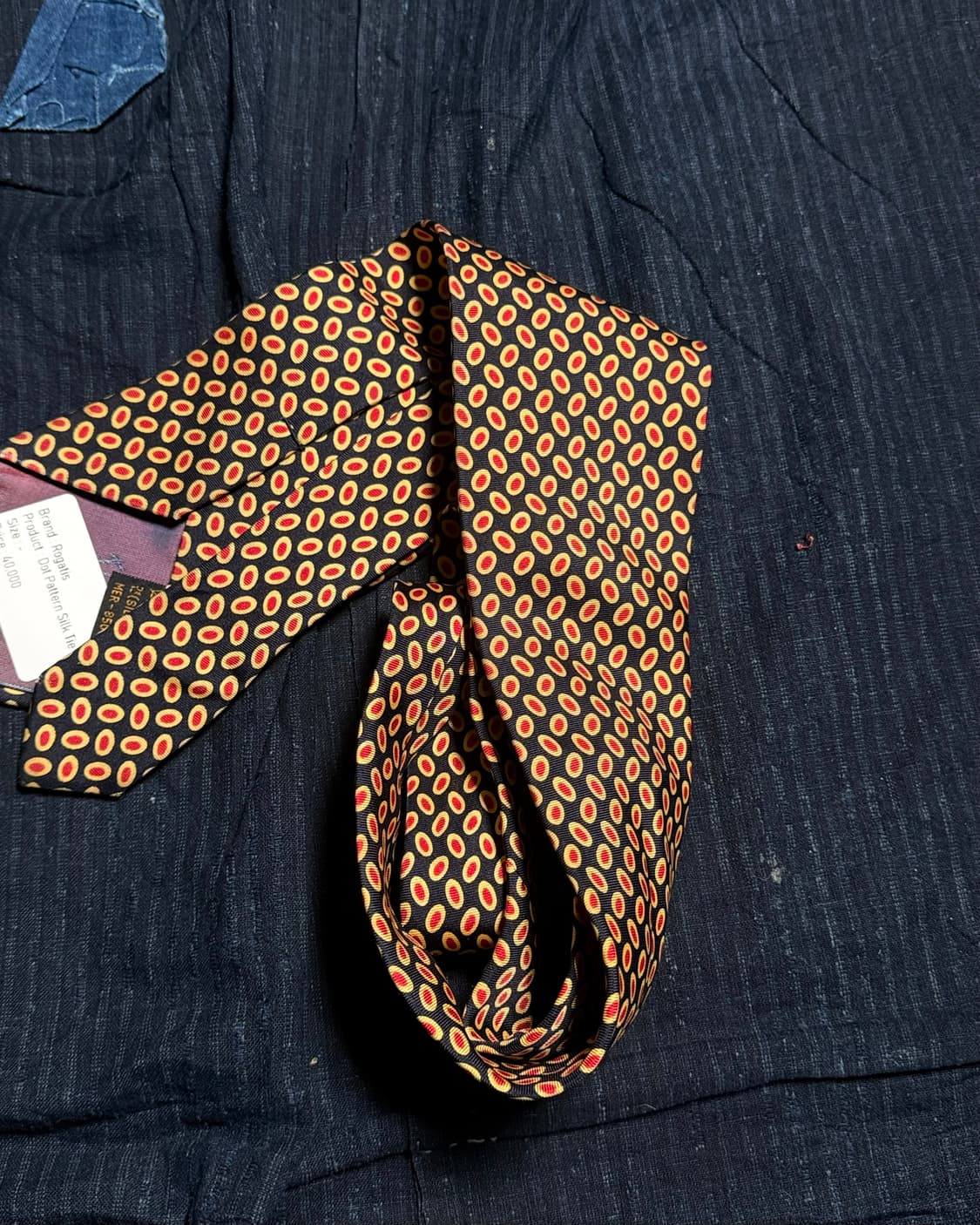 Rogatis 도트 패턴 실크 타이 상품이미지4