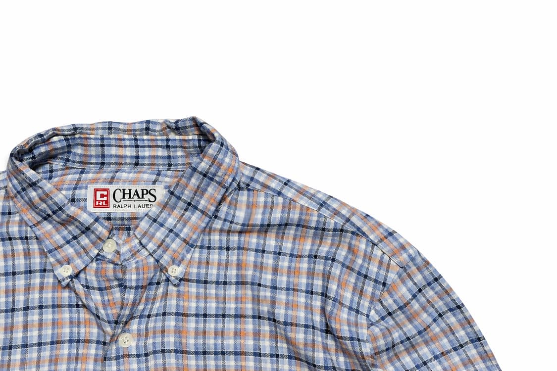 JPN 90s 일본 빈티지 클래식 챕스 랄프로렌 오버핏 체크 셔츠 L 상품이미지5