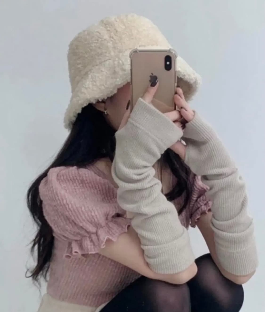 미니포에 반팔니트 퍼프 탑 핑크  상품이미지1