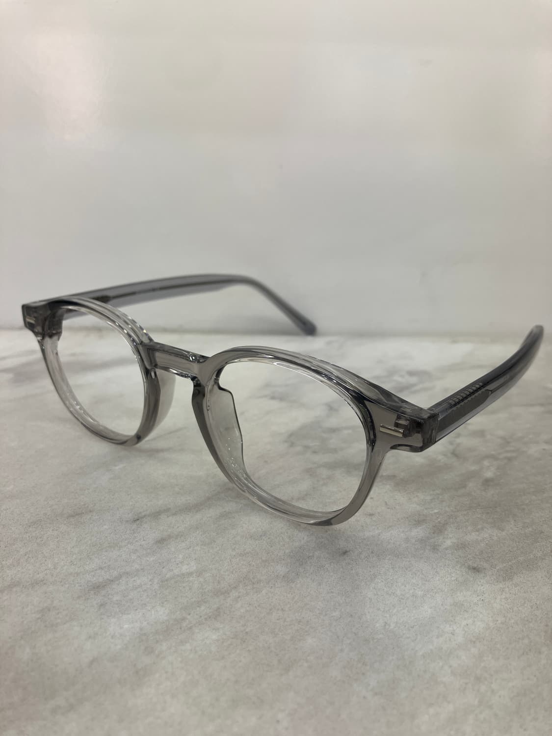 B85 DMN 투명 그레이 웰링턴 뿔테 안경128 상품이미지7