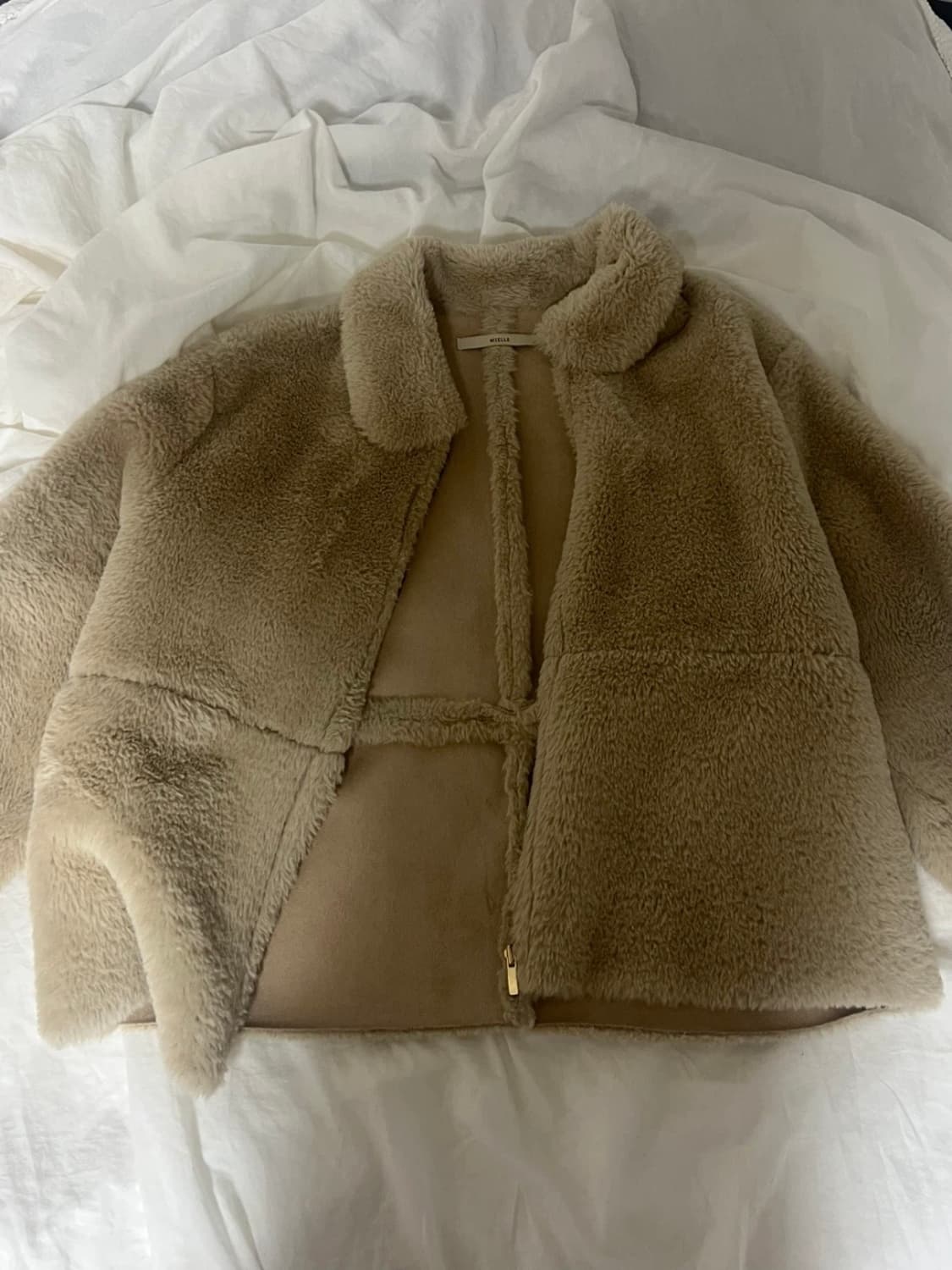 베이지 무스탕 상품이미지3