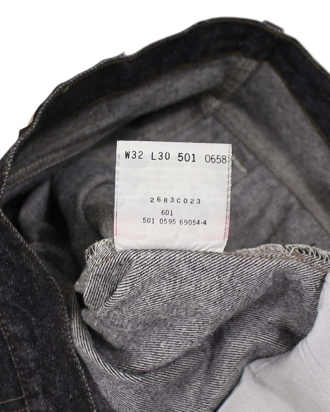 1995 USA 리바이스 501-0658 선염색 블랙 데님 팬츠 빈티지 상품이미지5