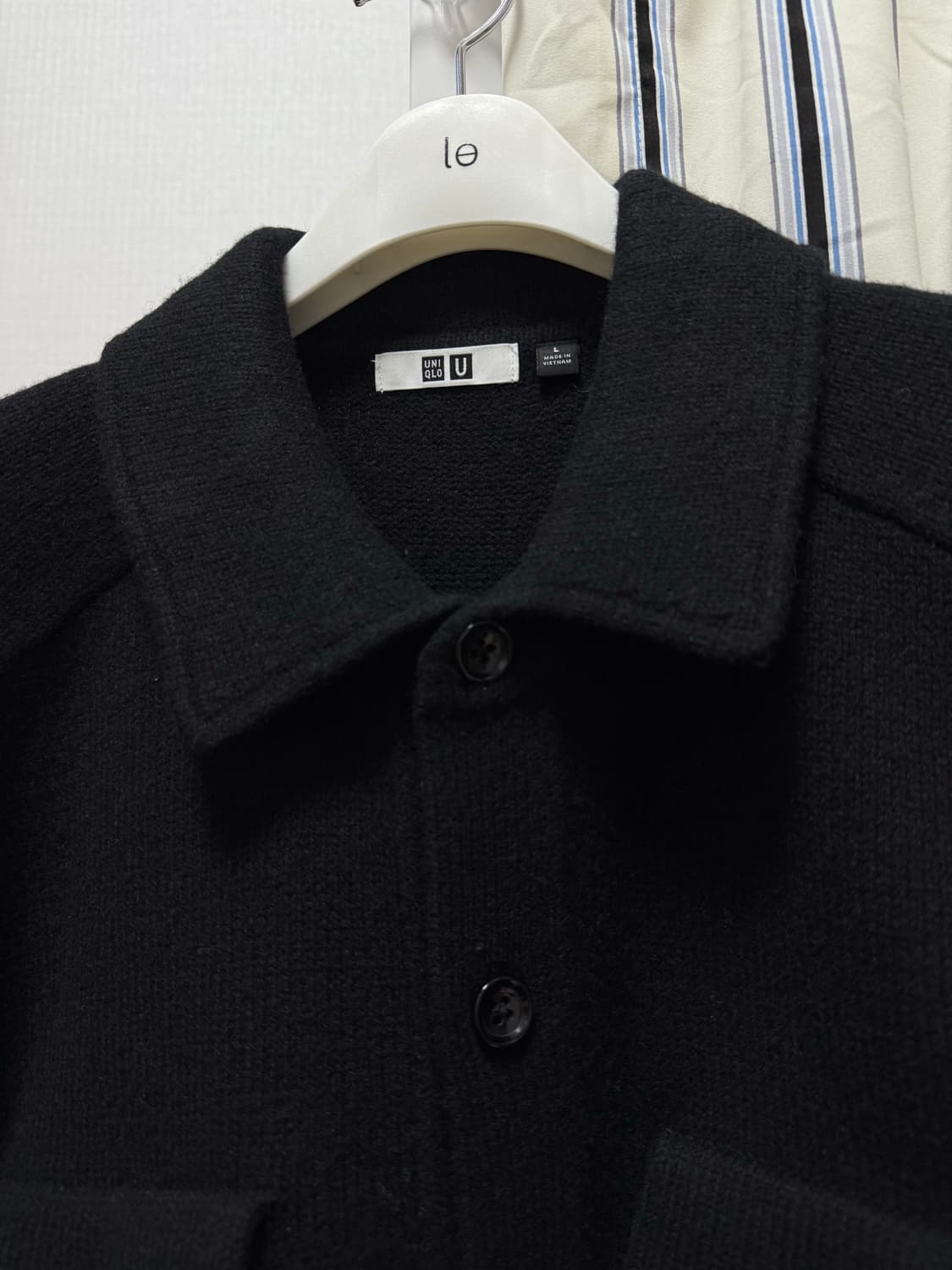 유니클로 U 램스울 니트재킷 블랙 L사이즈 상품이미지3