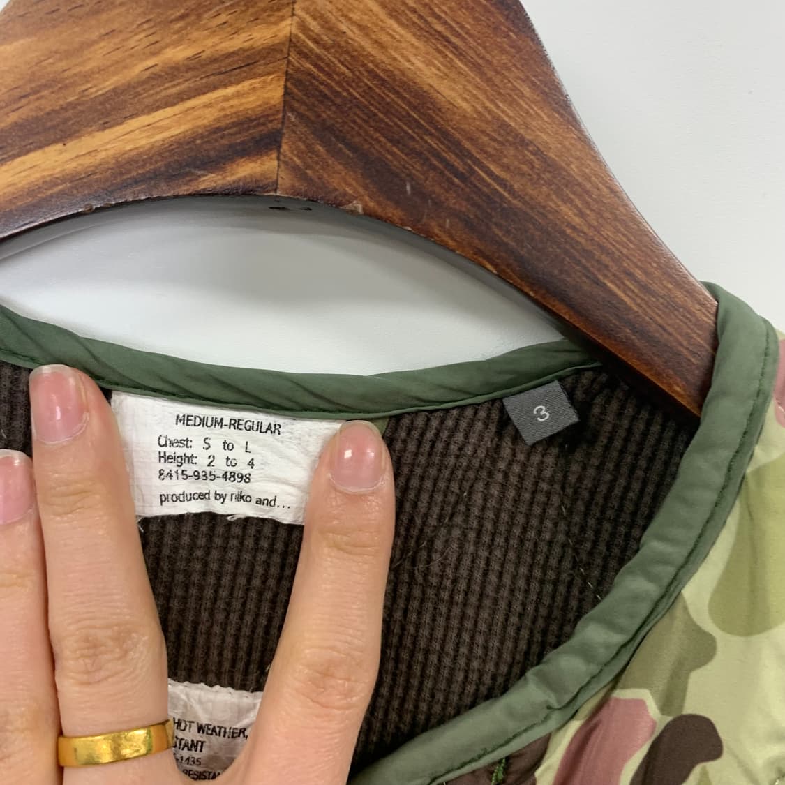 Vintage 빈티지 카모 퀼팅 패딩 상품이미지6