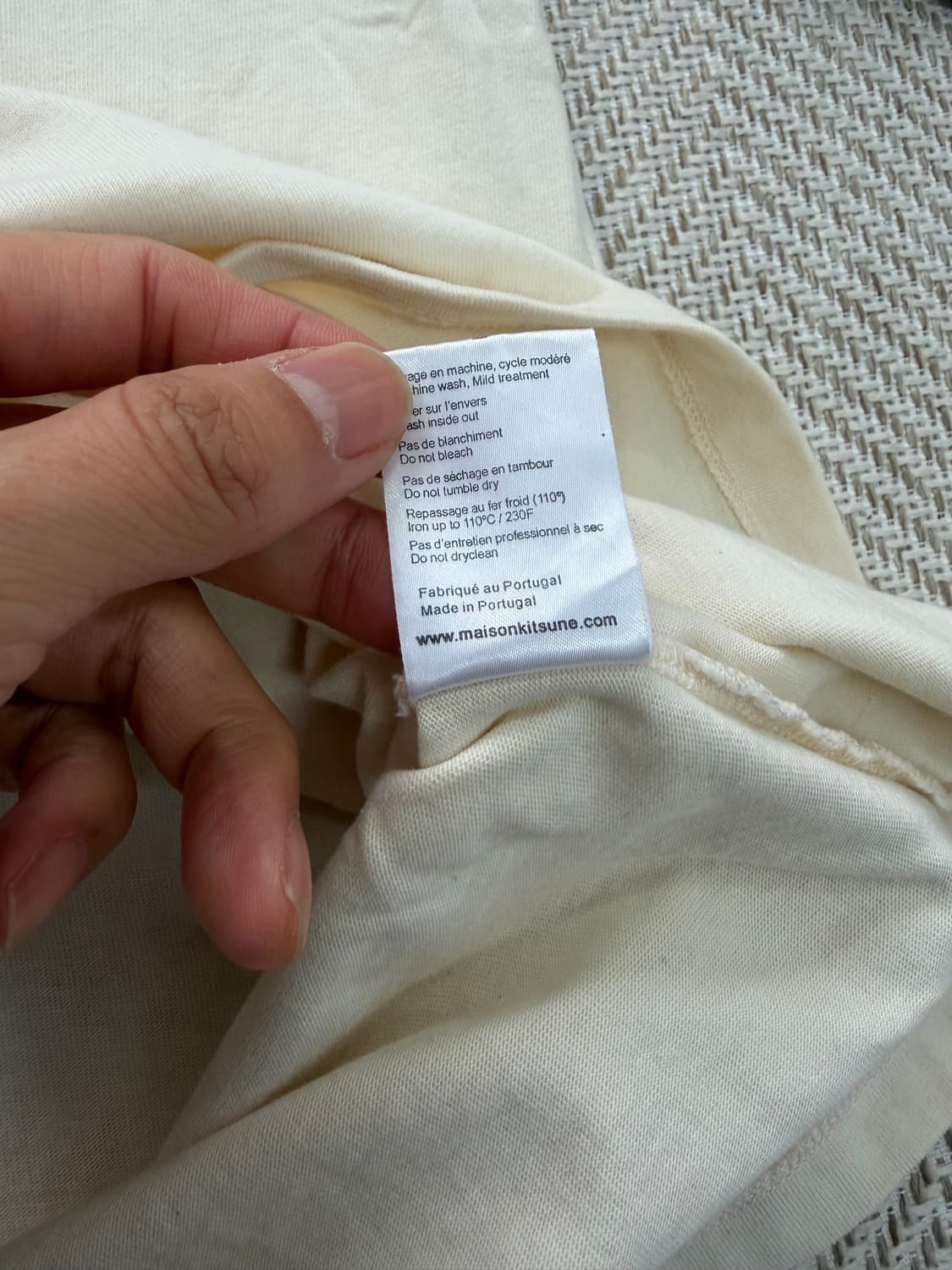 정품) 메종키츠네 남성 오버핏 칠부 티셔츠 M 상품이미지8