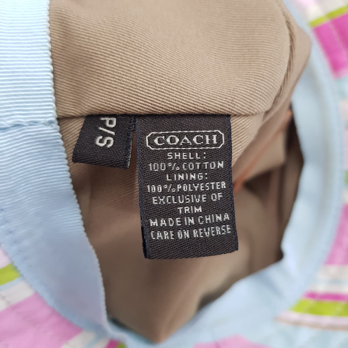 코치 스트라이프 코튼 버킷햇 상품이미지6