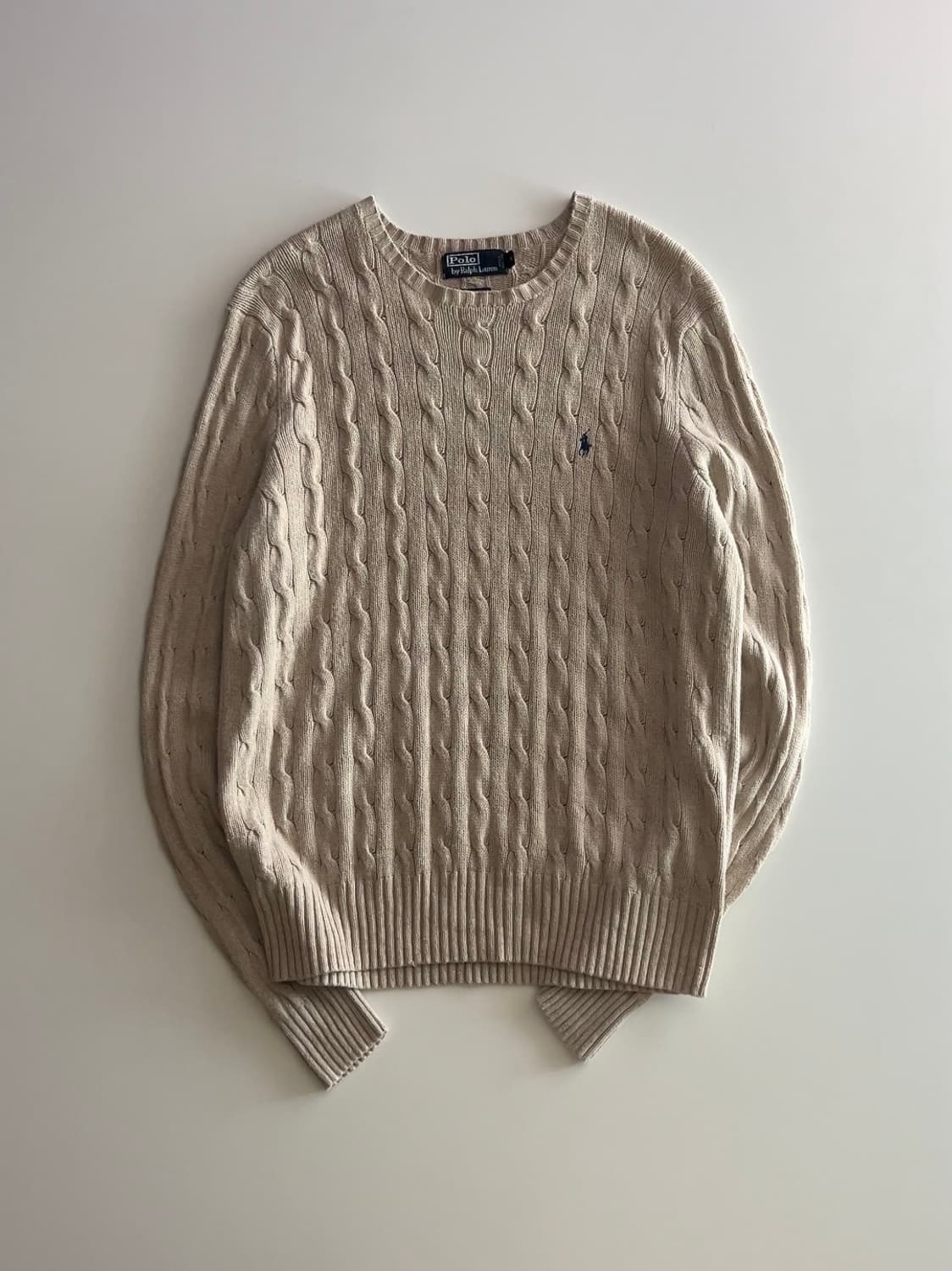 폴로 랄프로렌 실크 케이블 니트 M 상품이미지1