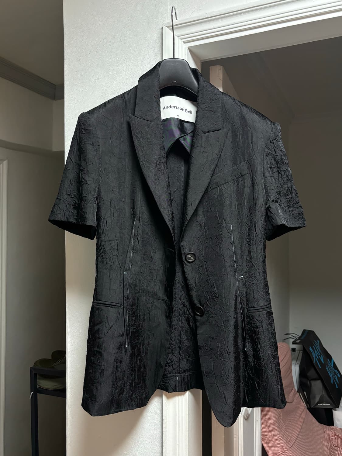 새상품) 앤더슨벨 Andersson Bell 크링클 숏 슬리브 블레이저 상품이미지1