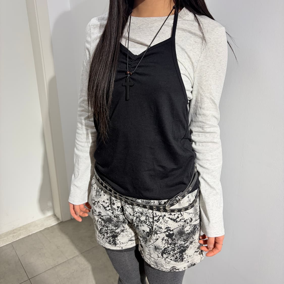 Dig Deep 펑크 스컬 해골 홀터넥 점프슈트 상품이미지1