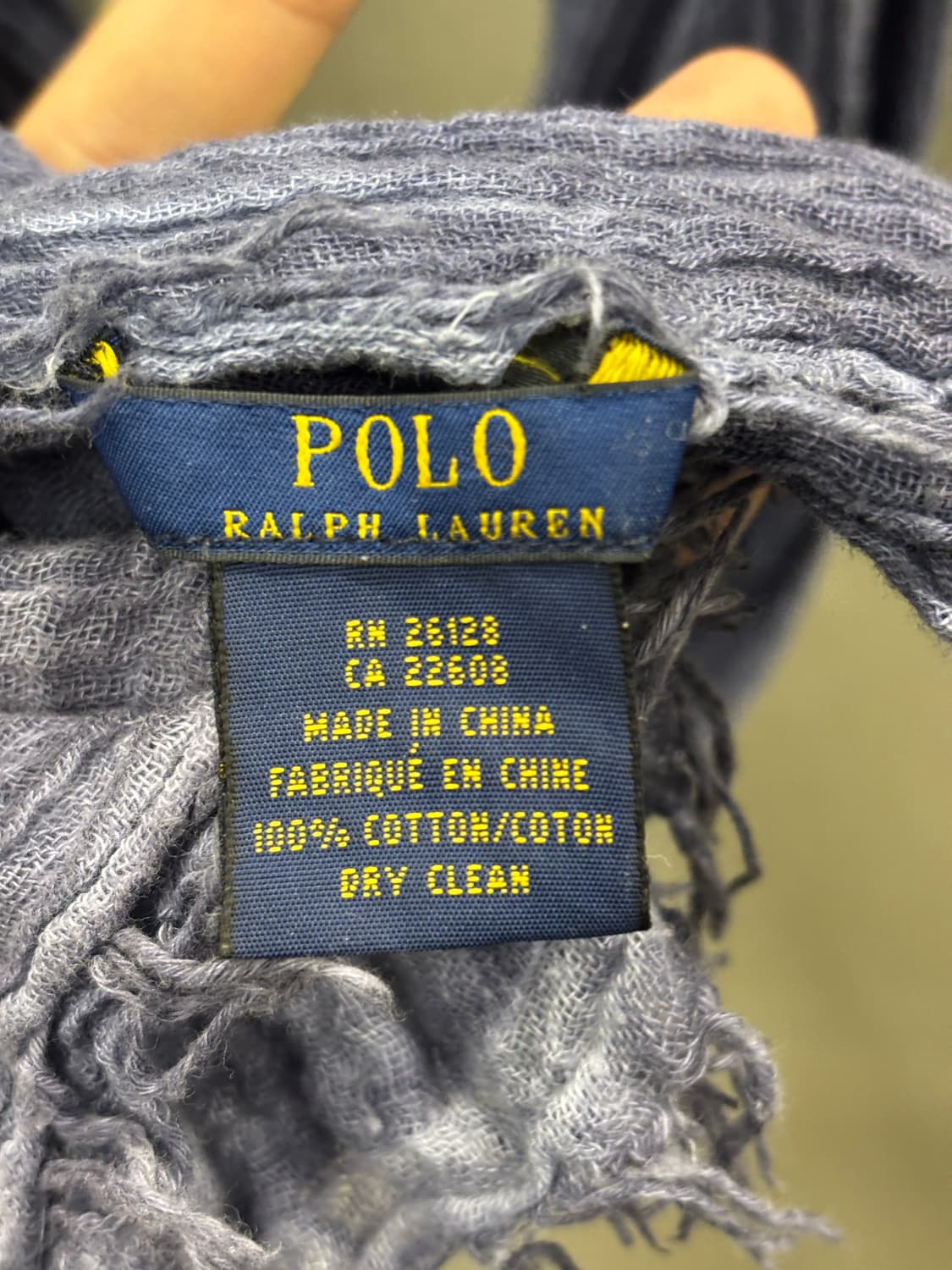 POLO RALPH LAUREN 네이비 면 스카프 상품이미지4