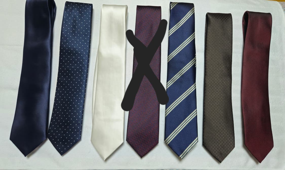 (미착용 새상품)국산 실크 넥타이 7개 상품이미지1