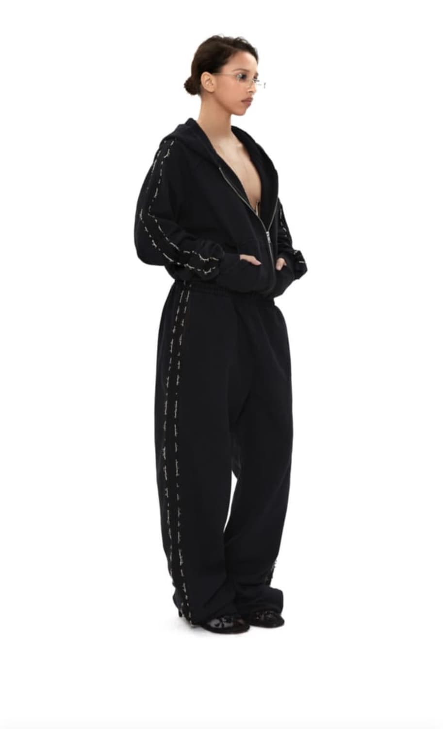 604 서비스 비즈 후드집업 블랙 [S] 상품이미지3