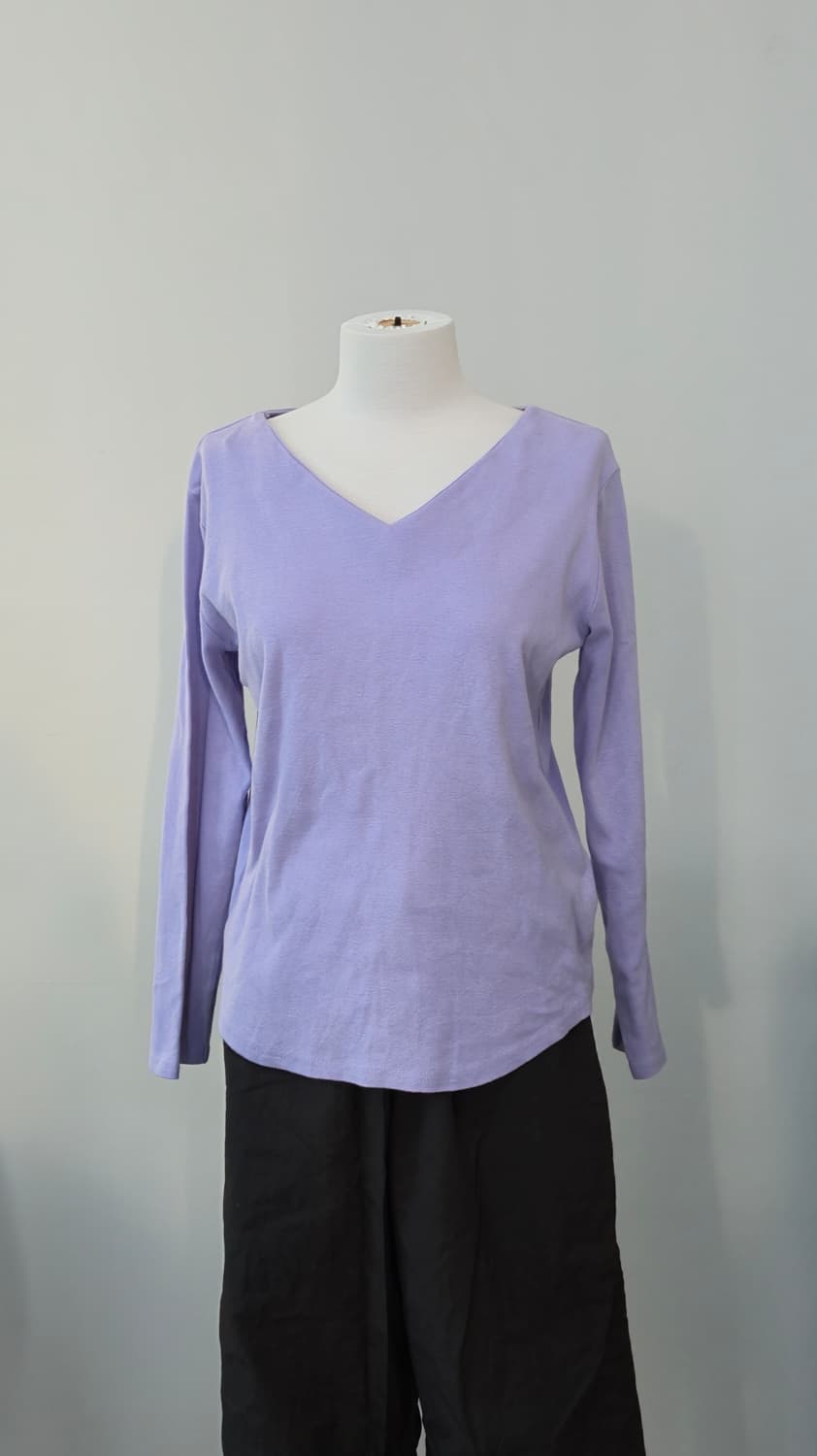 연보라 긴팔 티셔츠 상품이미지1