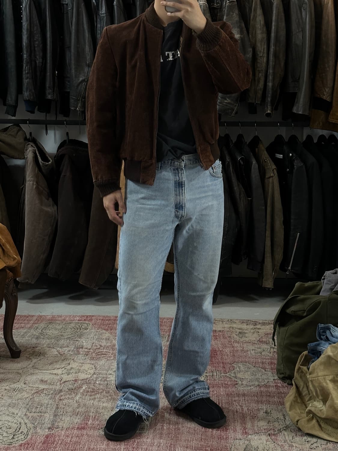 80's 빈티지 시어스 스웨이드 봄버 자켓 빈티지 레더 자켓 상품이미지4