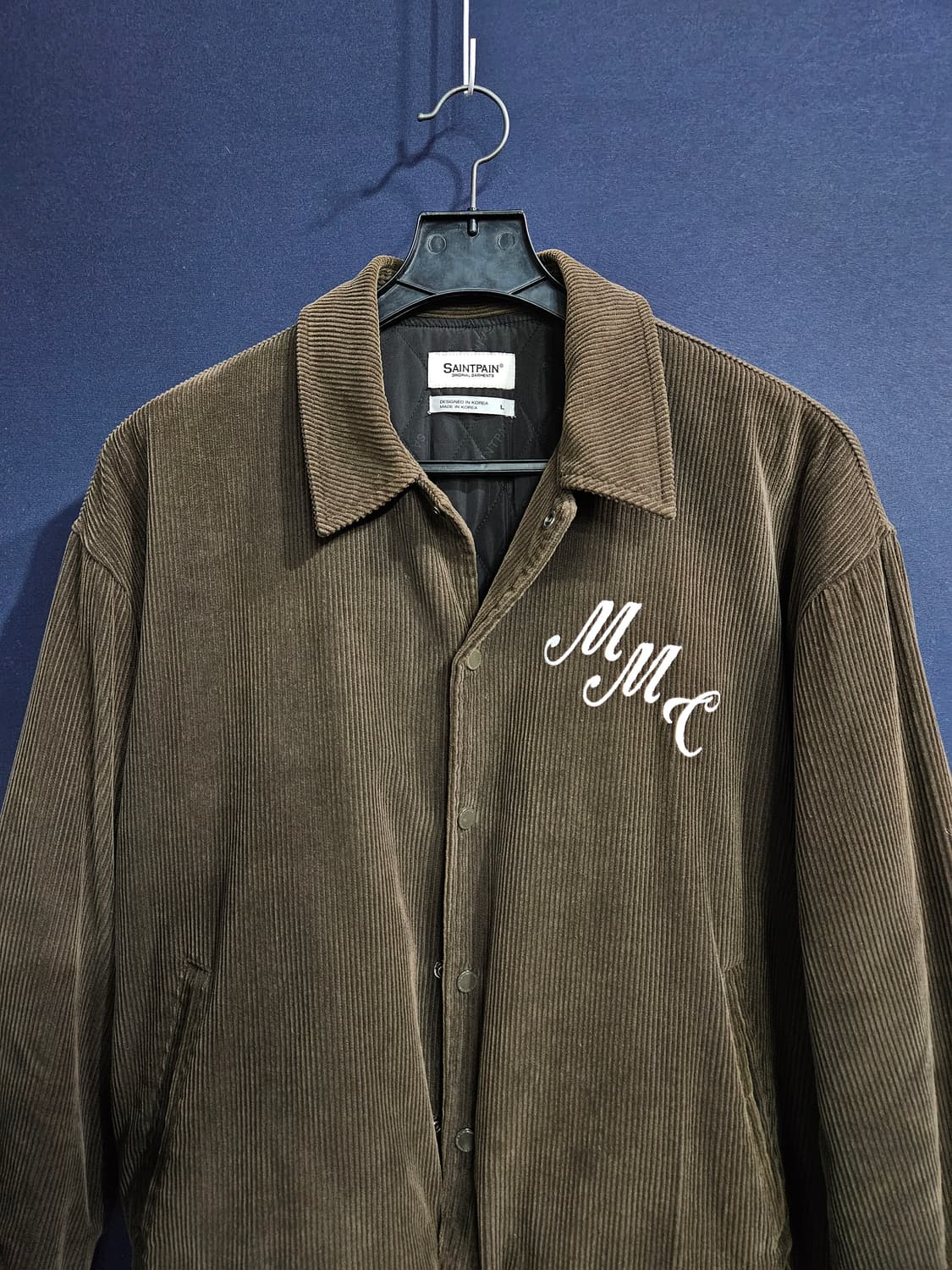 세인트페인 브라운 남성 세미오버핏 100 코듀로이 자켓  상품이미지7