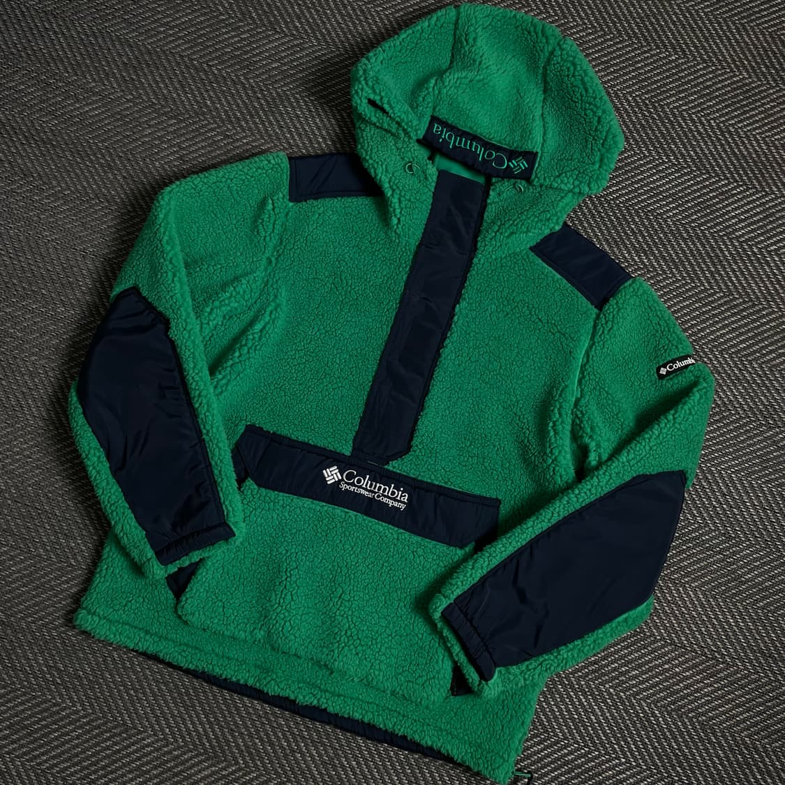 컬럼비아 박시핏 쉐르파 플리스 아노락 그린 y 4788 상품이미지1
