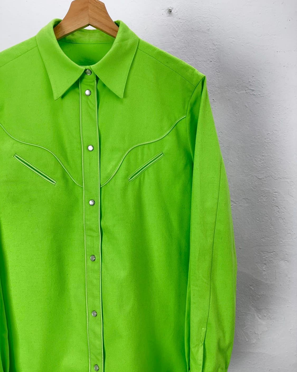 MM6 메종 마르지엘라 네온 그린 웨스턴 롱셔츠 상품이미지3