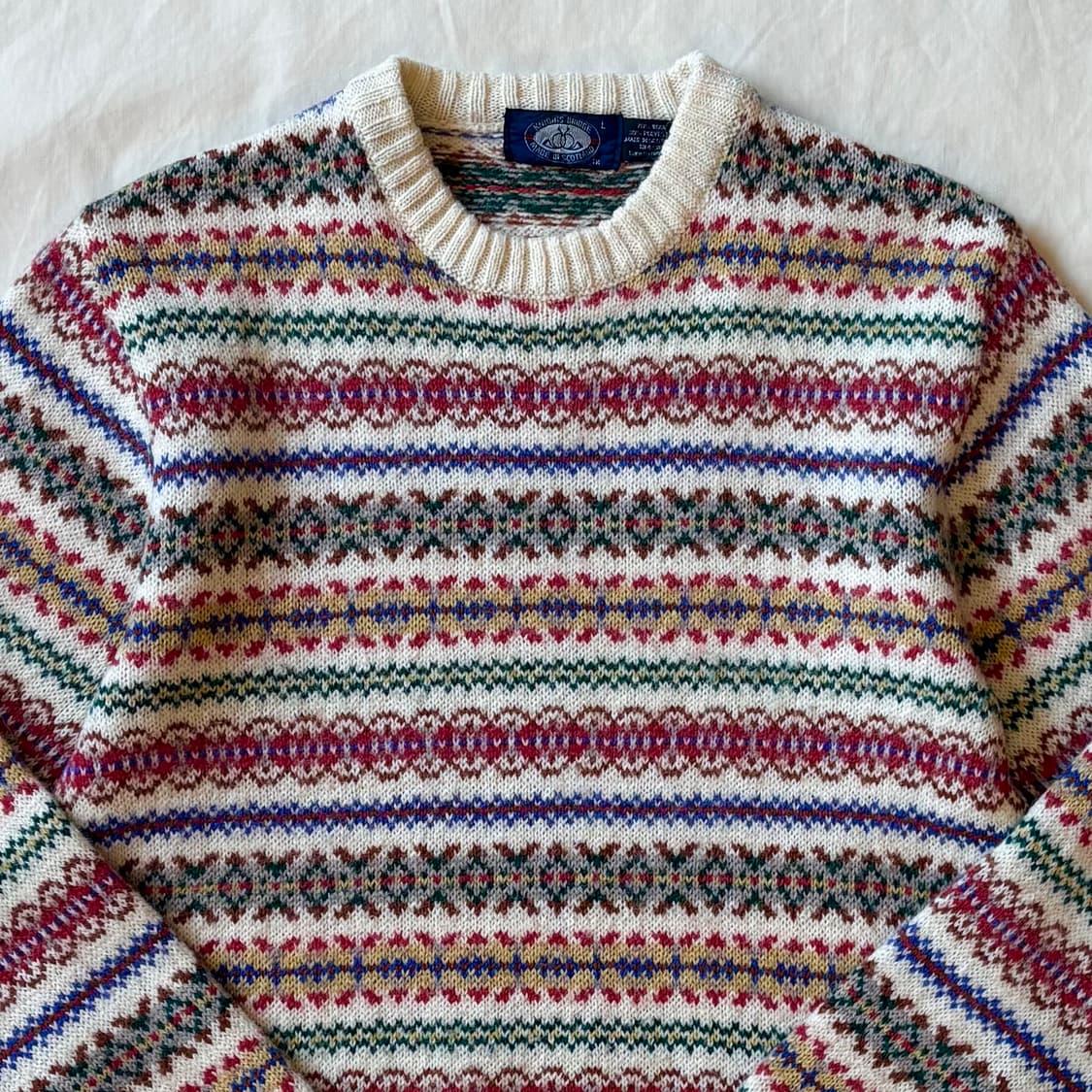 [L] 80s 스코틀랜드 KNIGHTS BRIDGE 페어아일 니트 스웨터 상품이미지2