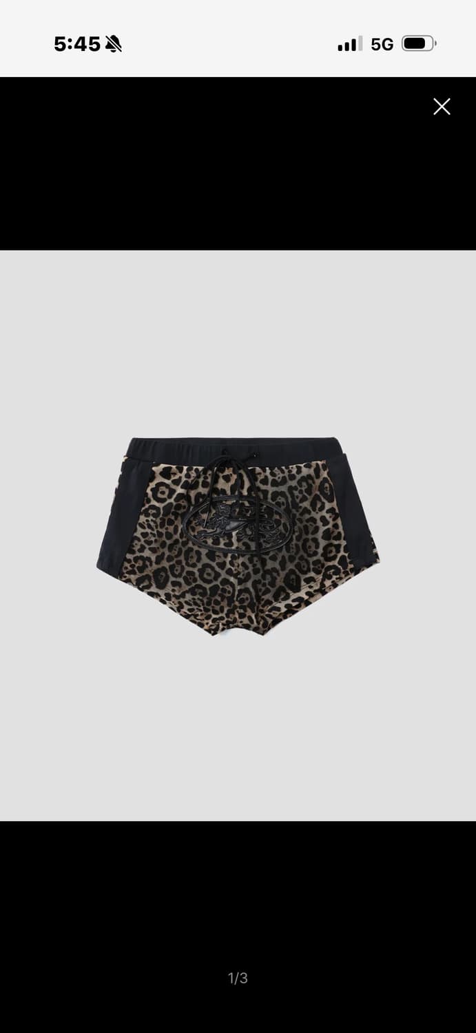 배드블러드 미스틱 보이 쇼츠 반바지 레오파드 브라운 호피 팬츠 숏 상품이미지1