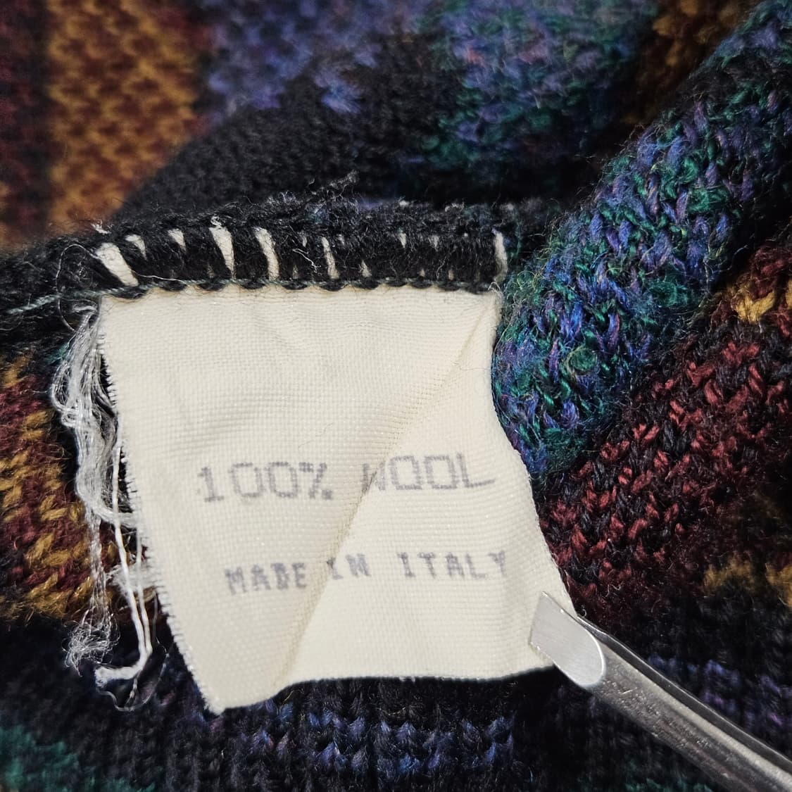 95-100) 이태리제 빈티지 패턴 니트 가디건 쿠지맛 상품이미지5