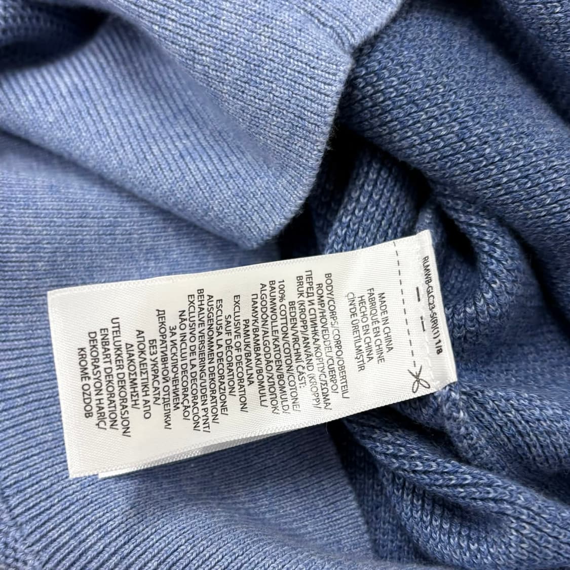 [M] 폴로 랄프로렌 스카이블루 코튼 니트 스웨터 상품이미지5