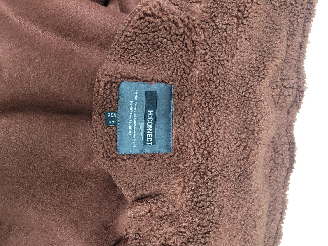 에이치커넥트 H:CONNECT 여자 테디베어 무스탕 롱코트 브라운 상품이미지9