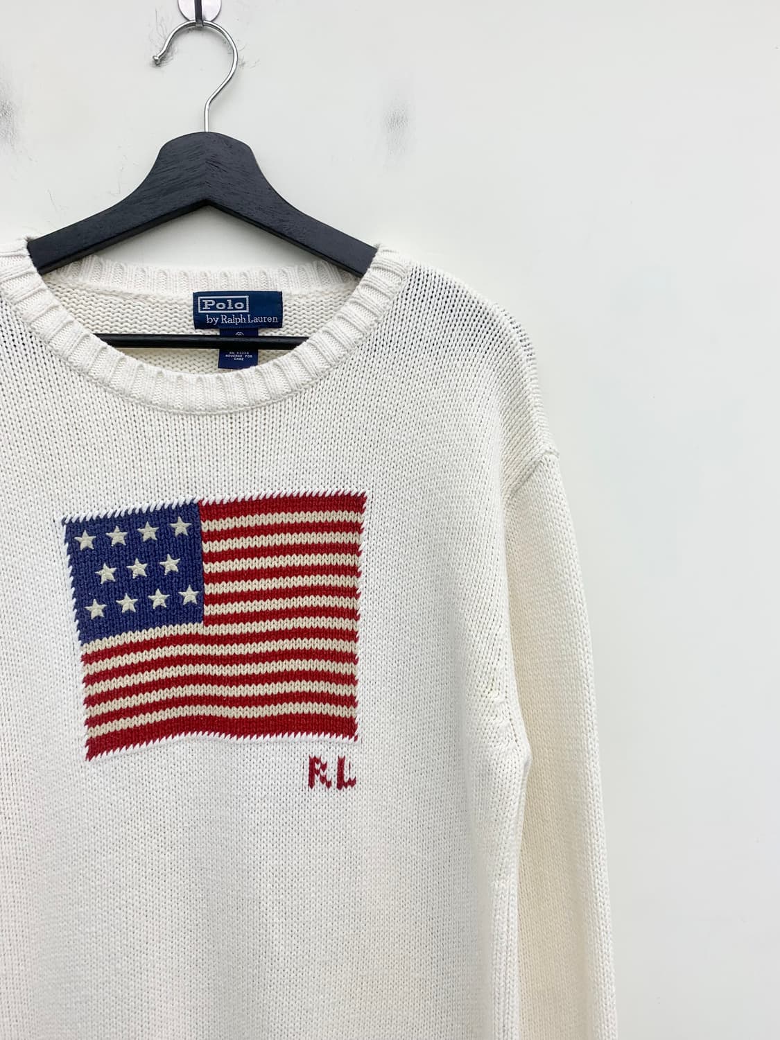 폴로 랄프로렌 화이트 USA 성조기 니트 상품이미지3