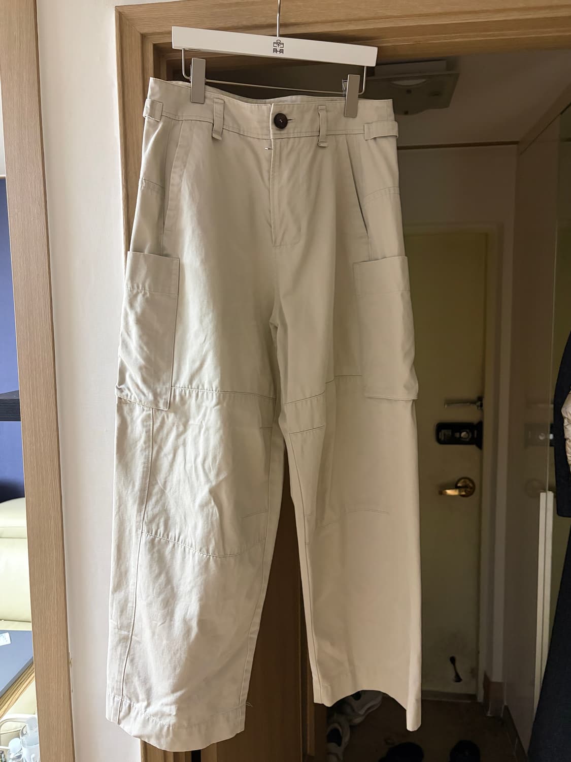 (4) 폴리테루 빅카고 팬츠 크림 배기버전 상품이미지2