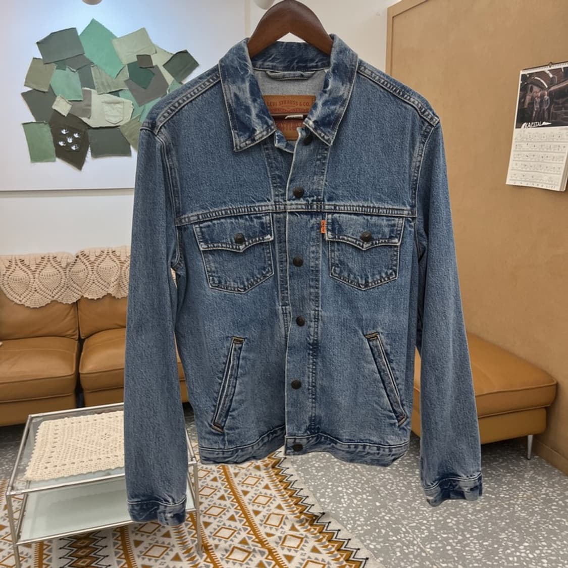 리바이스 캐주얼 빈티지 트러커 연청 데님 자켓 S C10711 상품이미지3