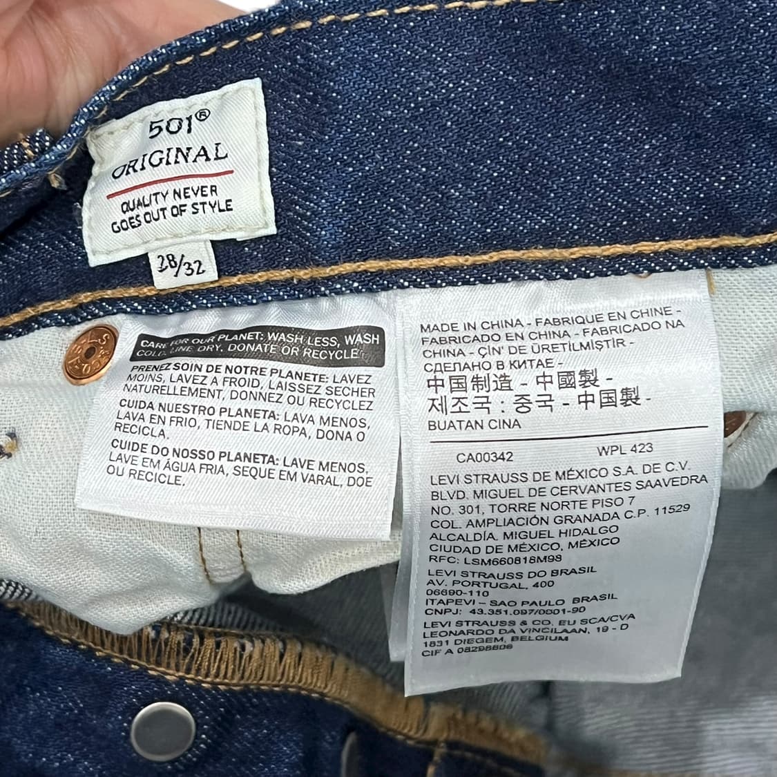 리바이스 501 생지 데님팬츠 s08581 상품이미지8