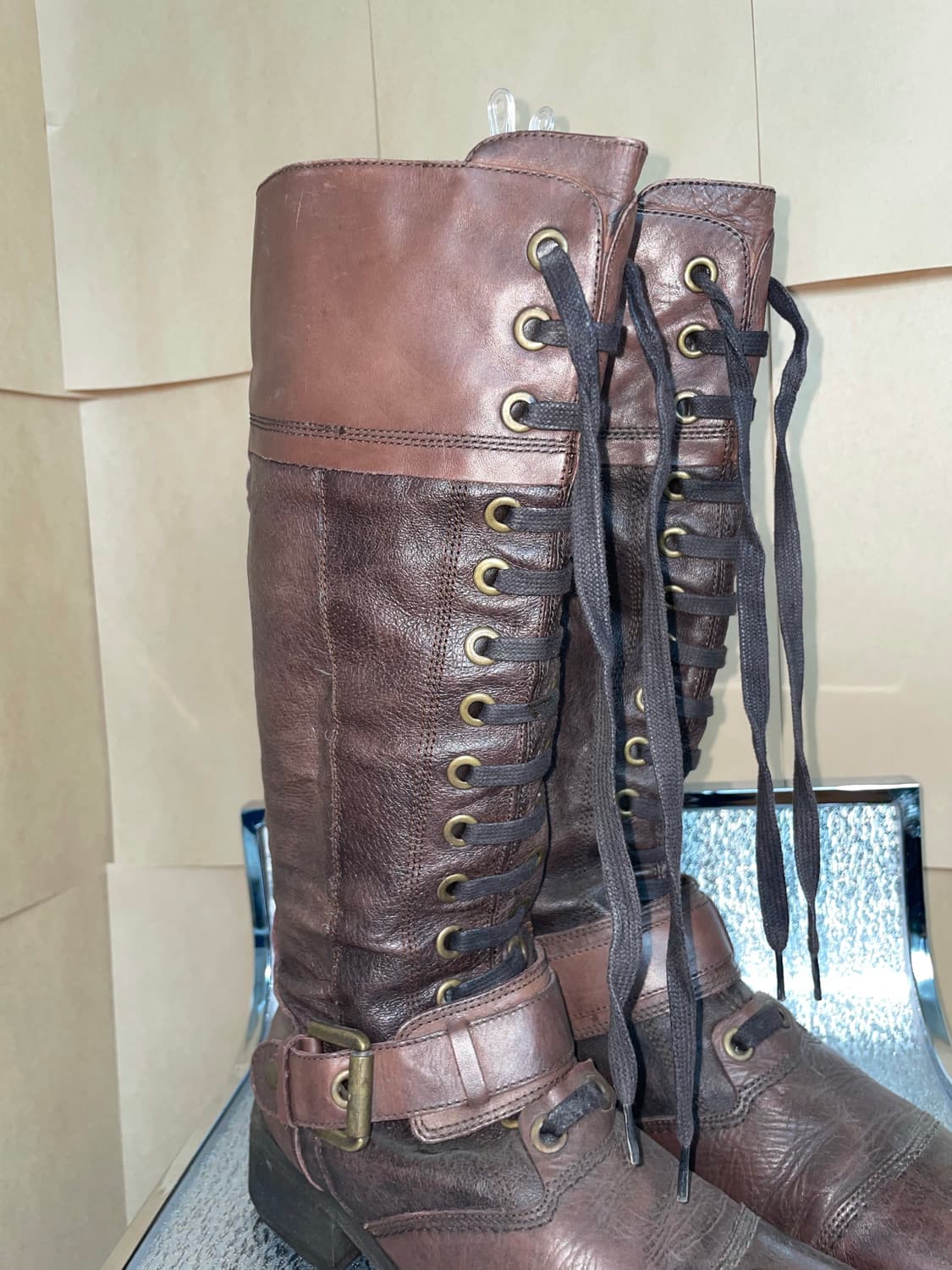 BELTED LACE UP BOOTS 상품이미지3