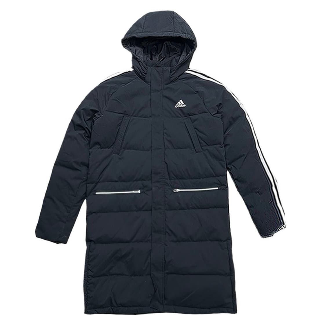 아디다스 삼선 롱패딩 블랙 160 상품이미지1