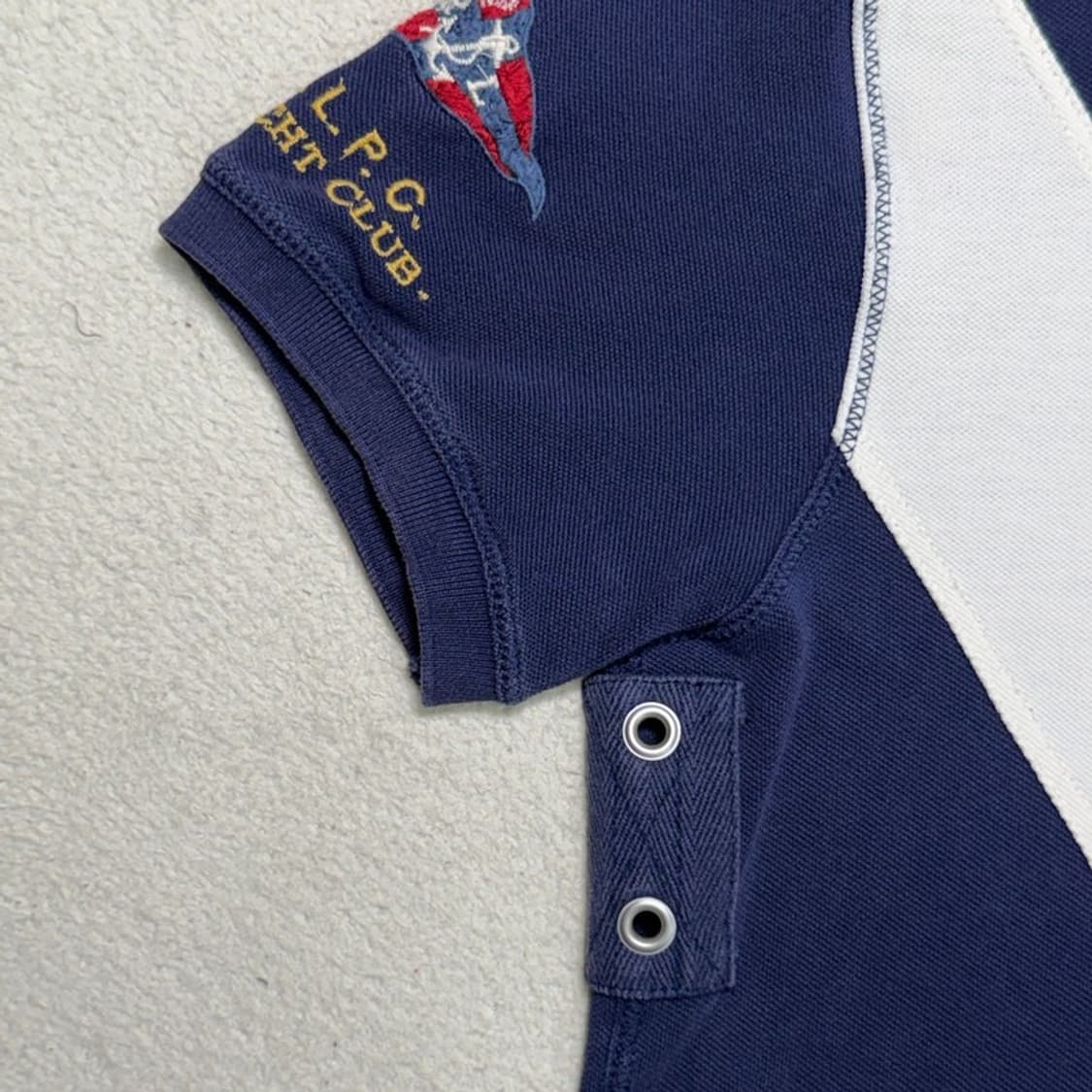 폴로 랄프로렌 빅포니 사선 포인트 럭비 PK 카라 티셔츠 네이비 M 상품이미지3