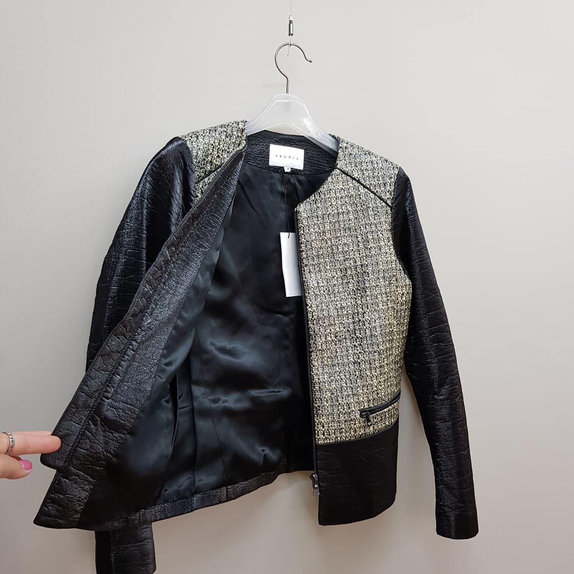 산드로 sandro 베테드 메타릭 자켓 38사이즈 택달린새제품 상품이미지6