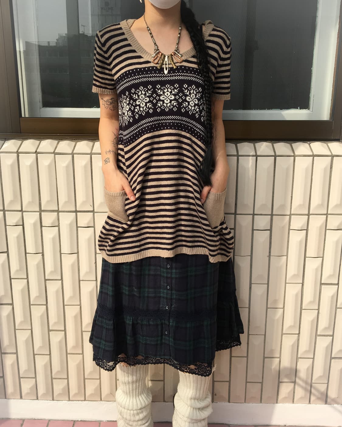 Check pattern skirt 상품이미지7