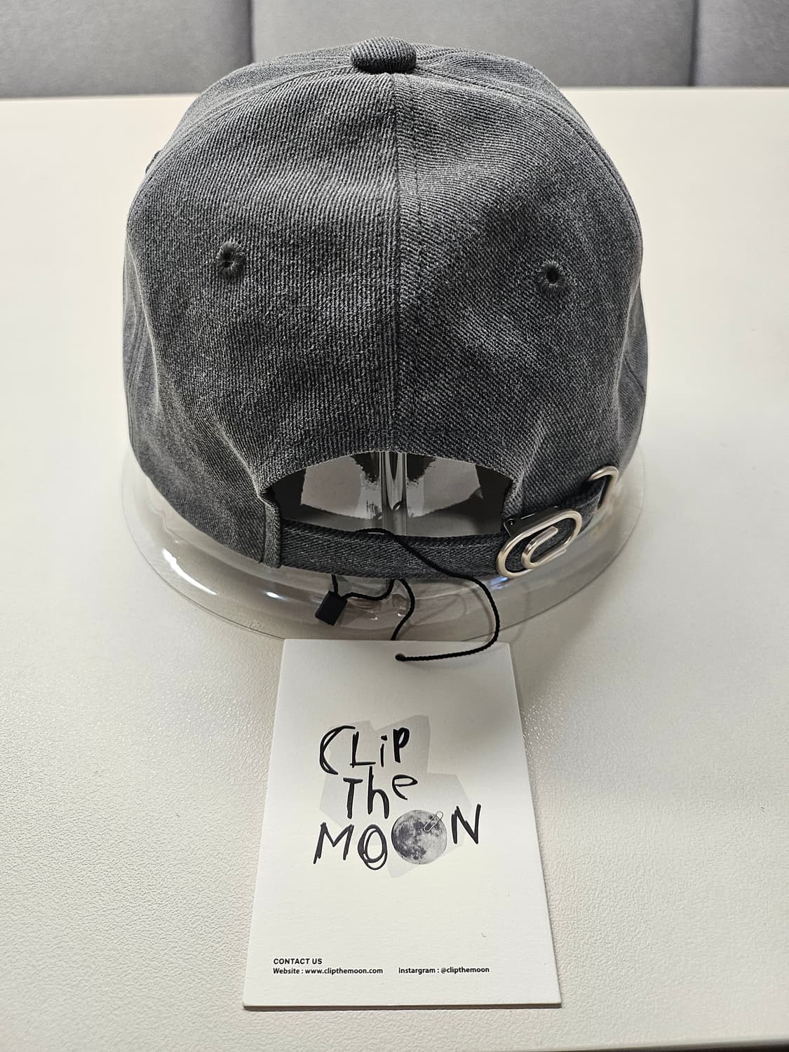 클립더문(CLip The MOON) 볼캡 모자 그레이 상품이미지3