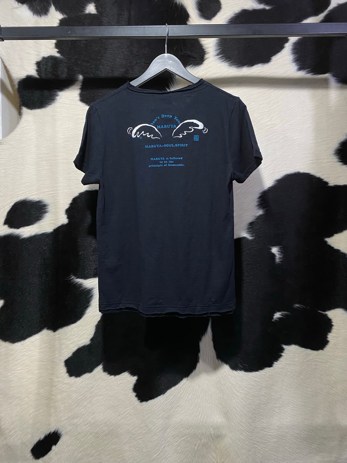 Habu box 날개 프린팅 디테일 반팔 티셔츠 상품이미지5