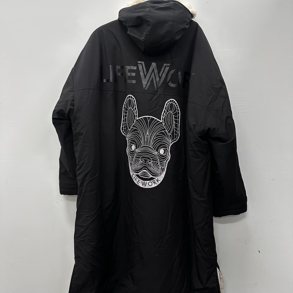 LIFEWORK 라이프워크 양면 롱 뽀글이 털 점퍼 블랙 L 상품이미지8